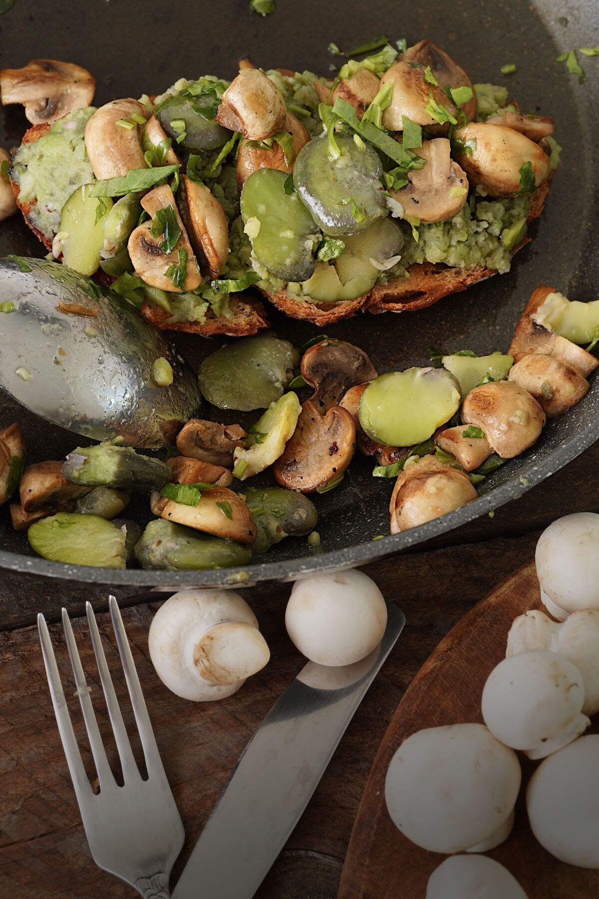 Fresh, colourful ingredients laid out for a home-cooked meal