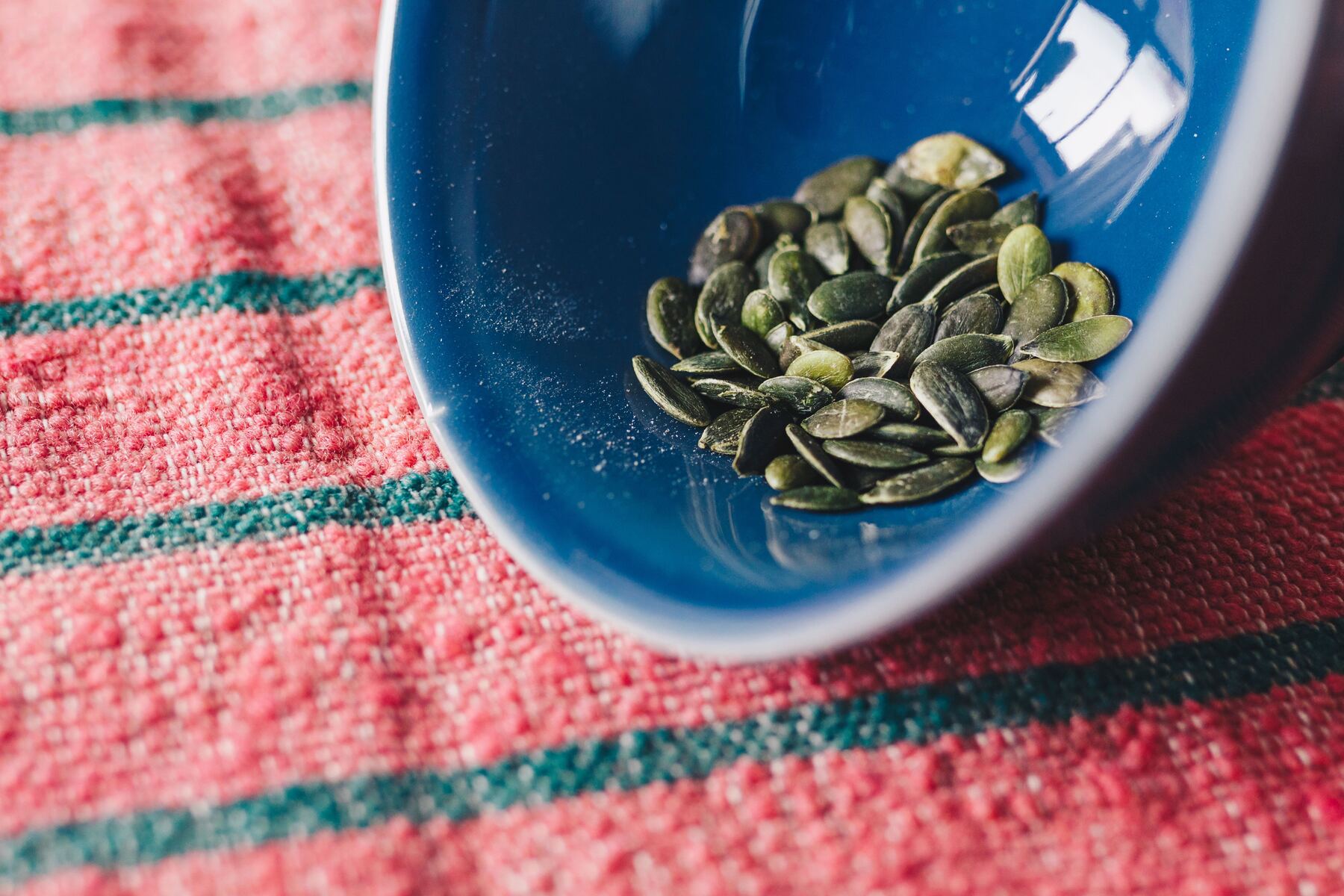 Roasted pumpkin seeds, golden and crisp