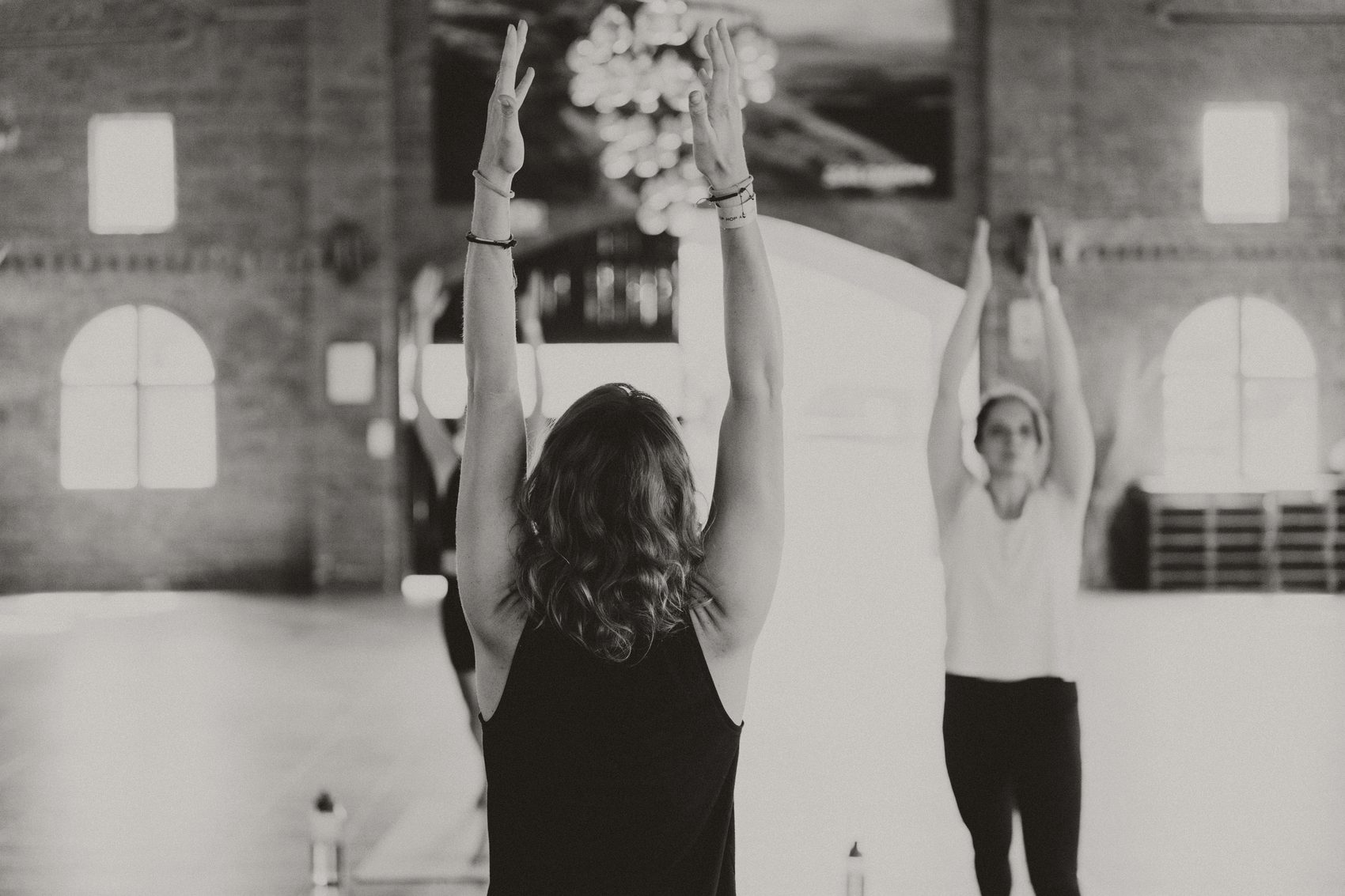 Group yoga class