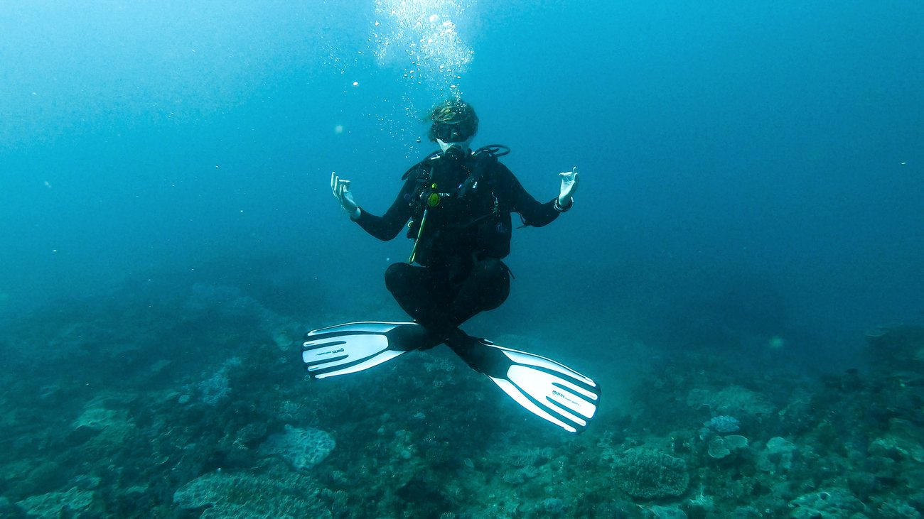 Yoga underwater